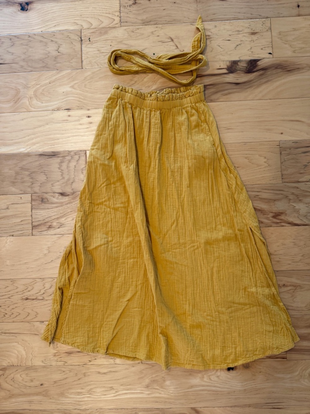 Pact double gauze maxi skirt